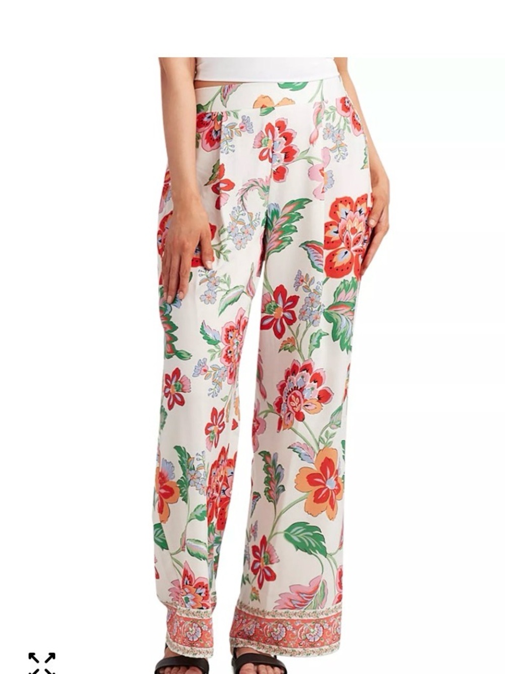 BCX Juniors’ Floral Print Wide Leg Palazzo Pants Size XL